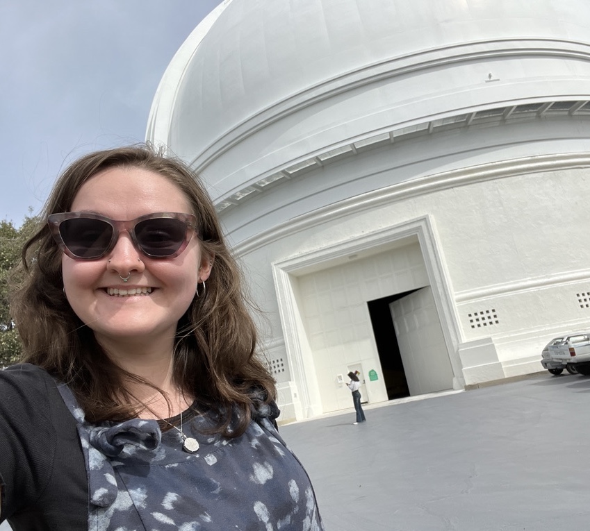 Alice at Palomar Observatory with the P200 telescope.